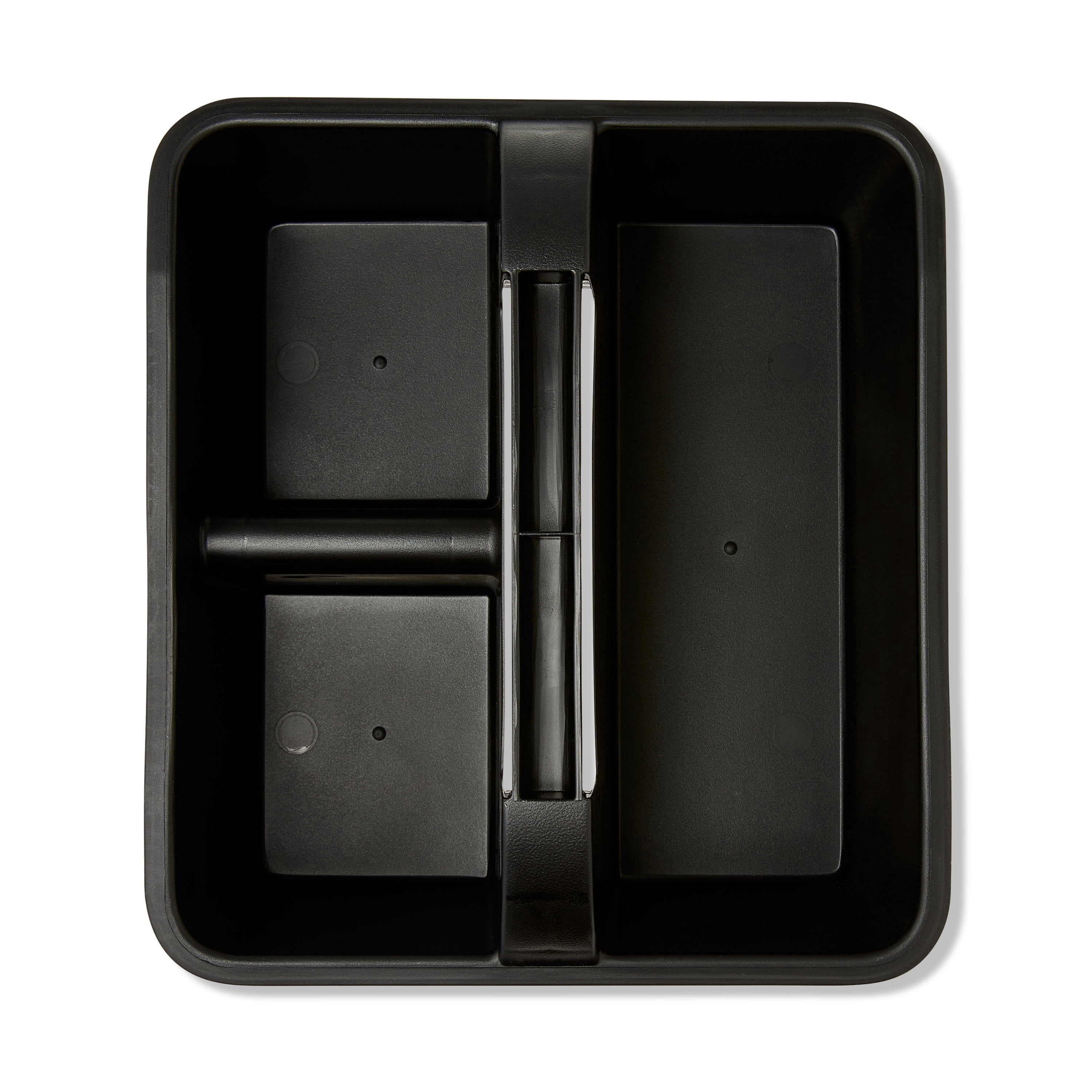 Storex Small Plastic Caddy, Rectangular Desktop Craft and Hobby Organizer, 8.75’’ x 7.67’’ x 4.44’’, Black