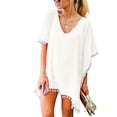 thumbnail image 1 of TIMIFIS Maillot de Bain à Franges pour Femmes Bikini Tenue de Plage Paréos pour Femmes Maillot de Bain Bikini Élégant Bordure Pompon Maillot de Bain - Été, 1 of 5