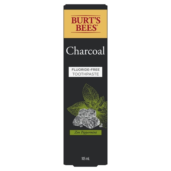 Burt’s Bees Toothpaste, Fluoride Free, Charcoal, Zen Peppermint 105ml