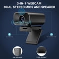 thumbnail image 2 of Webcam with 5W Speaker and Microphones for PC,Computer USB Camera 5X Digital ..., 2 of 8