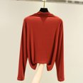 thumbnail image 2 of Yuyuzo Women's Long Sleeve Shirts Turtleneck Basic Solid Color Slim Fitted Base Layer Undershirts, 2 of 3