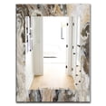 thumbnail image 1 of Designart 'Onyx Detail Composition' Mid-Century Mirror - Wall Mirror - 24x36, 1 of 3