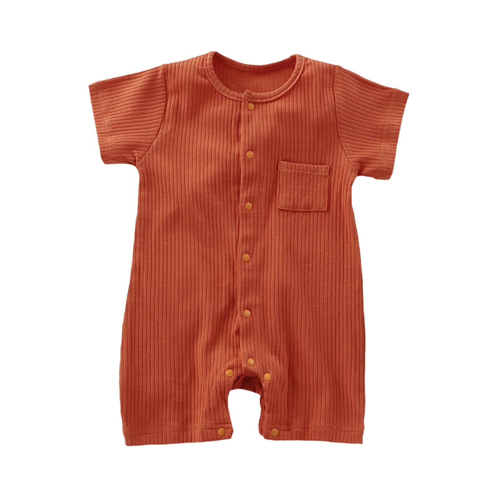 Summer Savings Clearance 2025 Bovxnpu Newborn Girl Bodysuit, Infant Cotton Bodysuits, Children's Solid Color Round Neck Short Sleeved Jumpsuit Newborn