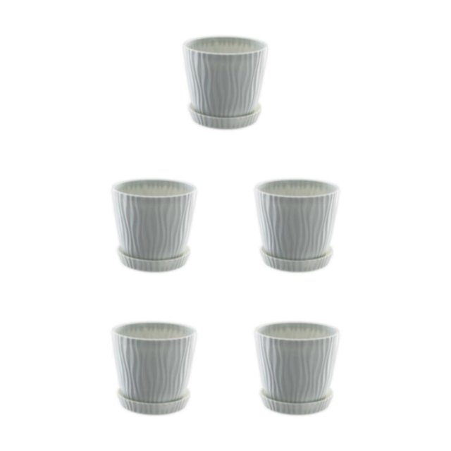 Baohd Space-efficient Planters For Small Spaces Indoor And Outdoor Easy To Maintain light gray S pot+S tray 5Set