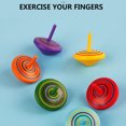 thumbnail image 4 of Wooden Hand Rotating Small Gyroscope Decompression Wooden Cartoon Toys 6pcs, 4 of 8