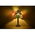 thumbnail image 3 of Tiffany Style Table Lamp Bedside Desk LED Lamp Bedroom Stained-Glass 14.5'' Height Bronze Multi-color, 3 of 4