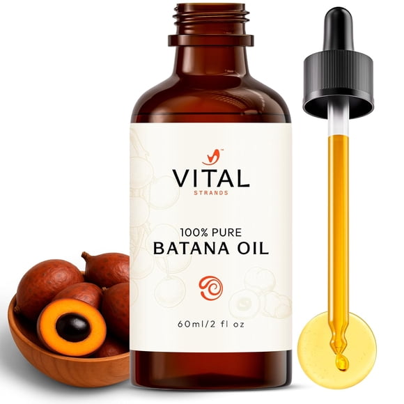 Batana Oil 100% Raw Batana Oil for Hair Growth, Unrefined Organic Batana Oil for Anti Hair Loss, Natural Pure Dr Sebi Batana Hair Oil from Also Helps with Frizz, Split Ends, Texture & Shine 60ml