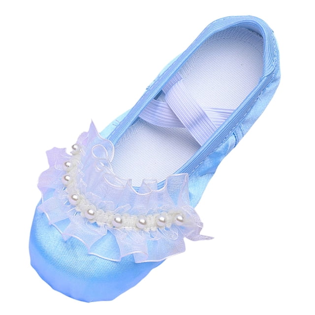 MIASHUI Chaussures pour Enfants Chaussures pour Enfants Chaussures de Danse Chaussures Chaudes de Danse Ballet Performance Chaussures d'Intérieur Chaussures de Danse Yoga, Bleu, 11,5-12 Ans