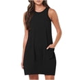 thumbnail image 1 of FAIWAD Robes d'Été pour Femmes 2024 Décontractées Sans Manches Robe Débardeur d'Été avec Poches Robe Mini Bohème de Plage, 1 of 7