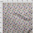 thumbnail image 3 of oneOone Polyester Spandex Gray Fabric Lemon With Leaf Sewing Material Print Fabric By The Yard 56 Inch Wide, 3 of 4