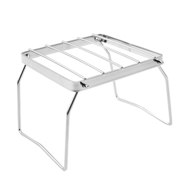 Stainless Steel Outdoor Cooking Pot Stand - Lightweight 405g, Compact 16.5x16.4x14.5cm Design for Camping, Hiking & Picnics - Portable Camp Cookware Support Rack with 17x17x5cm Packaging