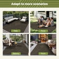 thumbnail image 4 of DEORAB Outdoor Rug Reversible 6x9' Patio Rug,Clearance Outside Plastic Waterproof Mat,Fordable Floor Rug for Patio, Camping, RV, Deck, Porch, Balcony, Backyard, black&brown, 4 of 6