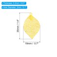 thumbnail image 2 of Unique Bargains Leaf Pendants, 20 Pack Metal Tree Leaf Beads Bulk Leaves Charm Mesh for Jewelry Making Style 5, Golden, 2 of 7