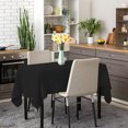 thumbnail image 4 of yulier Large Plastic Table Cloth 54 x 108 Inch Disposable Tablecloths Rectangle Table Cover for Parties Wedding Picnic Outdoor, Leakproof, Black, 4 of 8