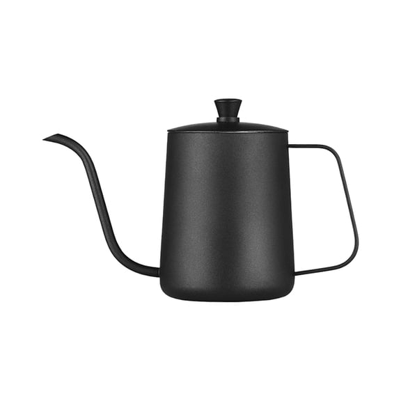 Amzcrzy Fournitures de Cuisine, Pichets, Cafetière à Main Épaissie en Acier Inoxydable, Portable pour la Maison et l'Extérieur 600 ml à Embouchure Fine, Longue Embouchure, Cafetière à Main à Accrocher aux Oreilles Cafetière