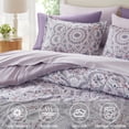 thumbnail image 2 of Regency Heights Queen Size Comforter Set, 9-Piece Bed in a Bag Queen, Purple Bedding Comforter Set with Comforter, Flat Sheets, Fitted Sheets with Side Pockets, 2 of 9