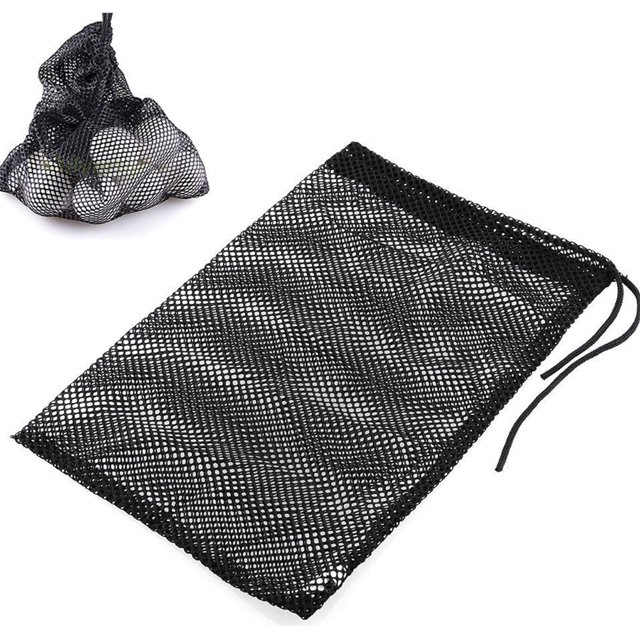 SKISUNO 3Pcs Drawstring Mesh Bags for Sports Practice and Outdoor Activities 11.8x11.4in