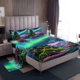 thumbnail image 1 of Erosebridal Xmas Tree Bed Sheets Set Queen Size, Psychedelic Aurora Bedding Set, 4-Piece,, 1 of 6