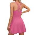 thumbnail image 1 of cfhntfmh Robes de Tennis pour Femmes Robe de Golf d'Entraînement avec Shorts Intégrés Mode à Bretelles Spaghetti Sans Manches Robe Athlétique, 1 of 5