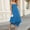 Blue, variant on pstuiky Sun Dress, Women Sleeveless Ruffle Hem Asymmetrical High Low Maxi Dress Casual Solid Long Dress for Women Summer Beach Party Evening Wear Loose Fit Flowy Sundress