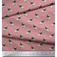 thumbnail image 2 of Soimoi Poly Georgette Fabric Pug Dog Decor Fabric Printed Yard 42 Inch Wide, 2 of 3