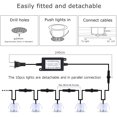 thumbnail image 3 of 10x LED Recessed Lights Outdoor, Waterproof IP67, Recessed Lights for Terrace Wood Ceiling, 0.6W DC12V Cool White, Mini Path Light Kit [Energy Class A+], 3 of 5