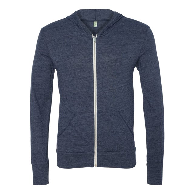 Alternative Eco-Jersey Full-Zip Hoodie, L, Eco True Navy