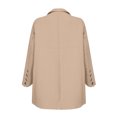 thumbnail image 3 of Pisexur Women's Two Piece Outfits Solid Color Long Sleeve Button Suit Blazer Jacket Wide Leg Pants Matching Set with Pockets Business Work Casual Suit Sets Plus Size S-5XL, 3 of 3