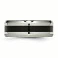 thumbnail image 3 of Titanium Black Enameled 8mm Polished Band Ring 10 Size, 3 of 6