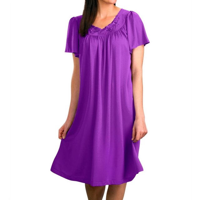 Robe à Manches Courtes Petals pour Femmes Shadowline 36280 (Violet G)