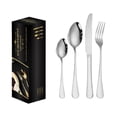 thumbnail image 2 of Suncoda Stainless Steel Cutlery, Stainless Steel Cutlery 24 Piece Set Knife Fork Spoon Hotel Gift Box Cutlery Set, 2 of 6