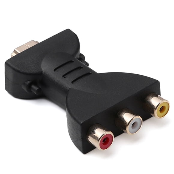 HEVIRGO RCA Adapter Male to 3 RCA Female Composite AV Audio Video Adapter Converter Compatible with High Definition Multimedia Interface Support 720P and 1080P Digital Signal