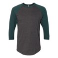 thumbnail image 1 of 5050 Raglan T-Shirt à Manches Trois-Quarts, XS, Bruyère Forêt Noire, 1 of 1