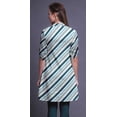 thumbnail image 4 of Bimba Short Kurtis For Ladies Printed Mandarin Collar Roll Up Sleeve Dress, 4 of 6