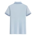 thumbnail image 4 of Styesk T Shirts for Man Solid-Color Casual Button Short Sleeve Turndown Collar Blouse Shirt, 4 of 5