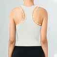 thumbnail image 4 of Ltctricy Women's Crop Tank Tops with Built in Bra Ribbed Knit Crew Neck Racerback Slim Sleeveless Workout Tops Athletic Yoga Shirts, 4 of 7
