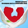 thumbnail image 3 of Neck Pillows for Travelcomfortable Travel Neck Pillow Pvc Flocked U Shaped Cushion for Aviation Outdoor Home Use Portable Inflatable Cervical Support Pillow with Soft Velour Cover, 3 of 6