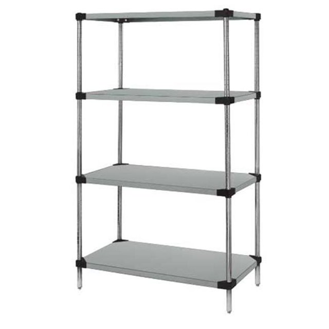 Quantum Storage WRS4-63-1454SS Unités de Départ Solides à 4 Tablettes, Acier Inoxydable - 14 x 54 x 63 Po
