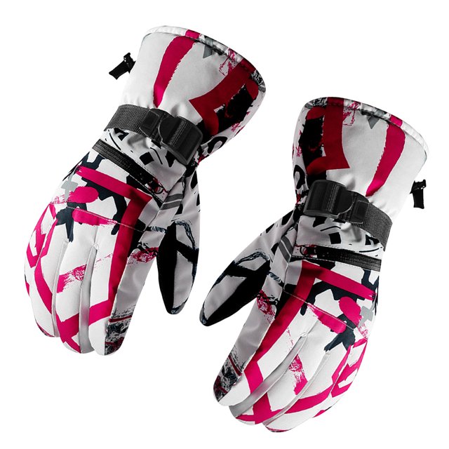 Ski Mittens Winter Warm Fluffy Thicken G-loves Waterproof Cold-proof Windproof Mitten Motorcycle Riding Mitens Touching Screen Cotton Mittens