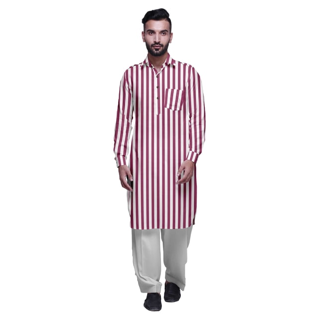 Atasi Kurta Pathani pour Hommes à Manches Longues Kurta Décontracté