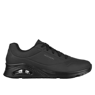 SKECHERS WORK Men's Relaxed Fit Uno SR - Sutal Soft Toe Slip Resistant Work Shoe Black - 200054-BLK