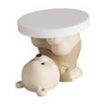 thumbnail image 4 of veasfak Bear Statue Side Table End Table Coffee Table Sofa Corner Table for Bedroom Home Brown, 4 of 9