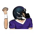 thumbnail image 1 of TopLLC Football Quarterback Wiper Stickers Car Windshield Wiper Stickers Car Car Stickers, 1 of 8