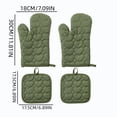 thumbnail image 3 of Oven Mitts and Pot Holders Set with Heart Pattern, Cotton Heat Resistant Kitchen Gloves for Baking, Cooking and Grilling, 3 of 7