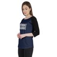 thumbnail image 3 of Inkmeso T-Shirt Raglan Manches 3/4 Femme Joyeux Motivational Citation Nothing Haut Graphique en Jersey, 3 of 7