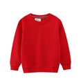 thumbnail image 1 of QUDDERR Chandails en Molleton pour Enfants Garçons Filles Couleurs Unies Col Rond Chandail Unisexe Manches Longues Printemps Automne Taille 2-7T, 1 of 8
