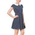 thumbnail image 3 of INSPIRE CHIC Women's Doll Collar Above Knee Hidden Zipper Back Dress, 3 of 5
