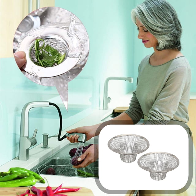 Strainers Filtering Mesh 2pcs Hair Catcher Shower Drain Strainer Hair Stopper For Kitchen Bathroom Drain Cover