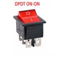 thumbnail image 1 of DPDT ON-ON Rocker Switch w/RED Neon Lamp KCD2 16A/250VAC, 1 of 4