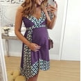 thumbnail image 1 of Dvkptbk Robe de Maternité d'Été Sans Manches pour Femmes, Débardeur de Grossesse, Vêtements pour Maman, Mode d'Été pour Dames, Imprimé, Bretelles Sans Manches, Robe de Maternité - Soldes d'Été Liquidation, 1 of 6